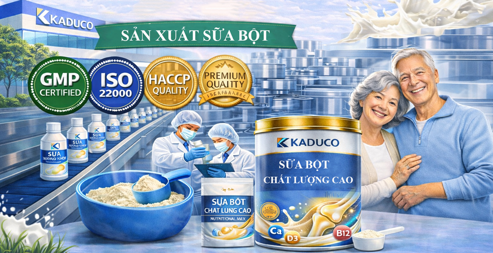 banner nhà máy sản xuất sữa bột KADUCO