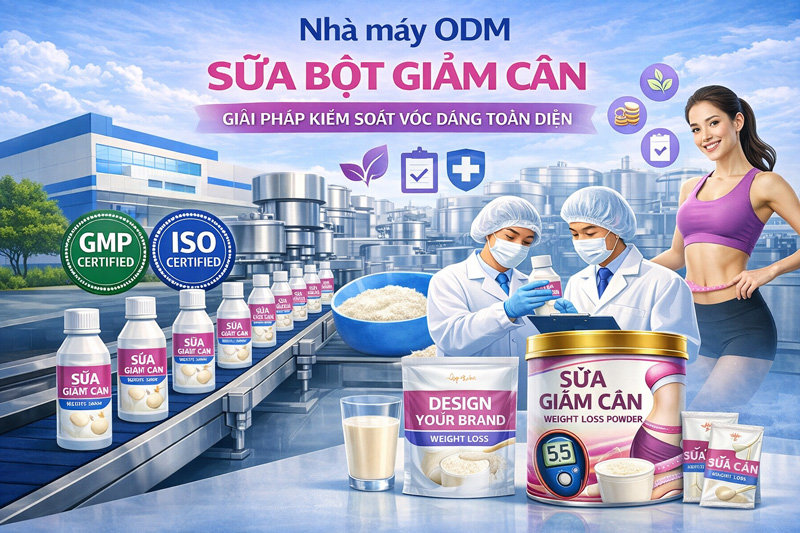 Nhà máy ODM sữa bột giảm cân trọn gói