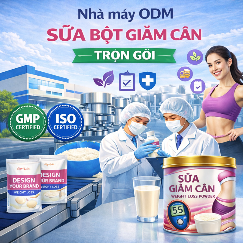 Nhà máy ODM sữa bột giảm cân trọn gói